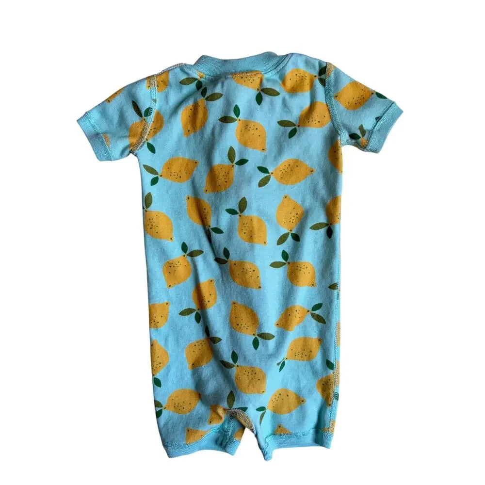 Hannah Andersson HannaJams™ Sleeper (Lemon Stand Aqua) - 6-12 Months